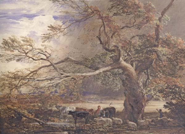 Samuel Palmer Sheltering from the Storm Spain oil painting art